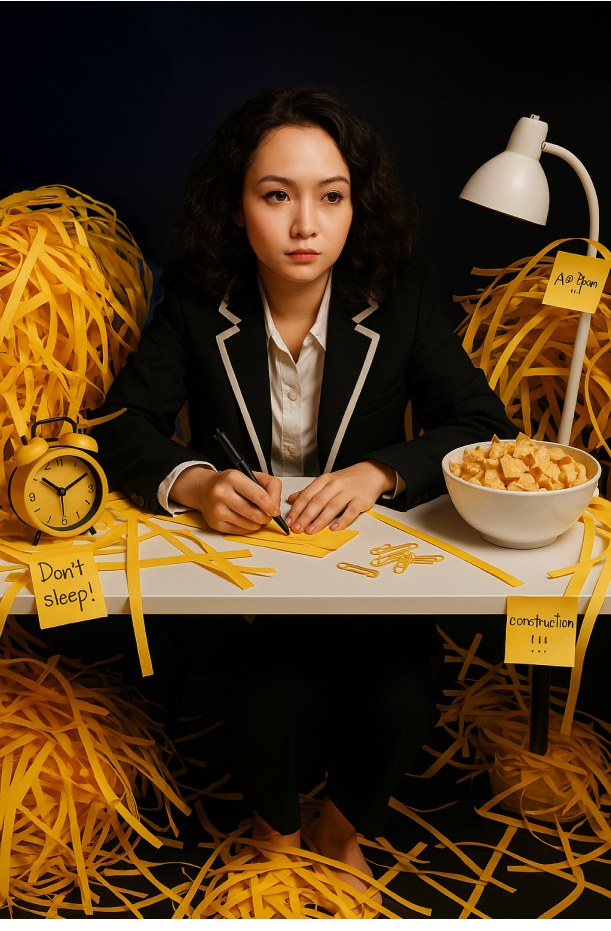 Pixel Beyond — creative at work among yellow paper strips